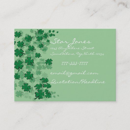 Elegante Clover Business Card - Visitenkarte (Vorderseite)