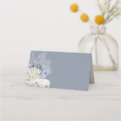 Elegante Coastal Beach Hochzeit Platzkarte (Rückseite)