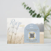 Elegante Coastal Meadow Chic Response Card RSVP Karte (Stehend Vorderseite)
