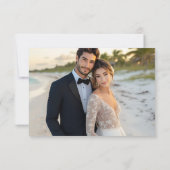 Elegante Coastal Meadow Chic Response Card RSVP Karte (Rückseite)