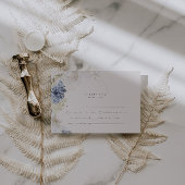 Elegante Coastal Wedding RSVP Card Begleitkarte