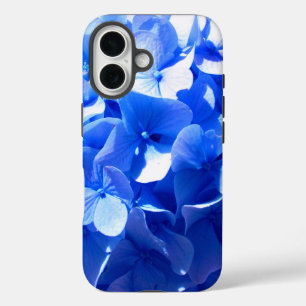 Elegante Cobalt Blau Blütenblütenblüte elegante Hy iPhone 16 Hülle