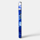 Elegante Cobalt Blau Blütenblütenblüte elegante Hy Case-Mate iPhone Hülle (Rückseite / Links)