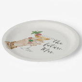 Elegante Cocktail-Hochzeitsdusche Pappteller (Schrägansicht)