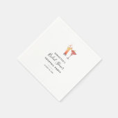 Elegante Cocktails Brautparty Serviette (Ecke)