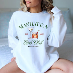 Elegante Cocktails Green & Red Girl's Club Sweatshirt