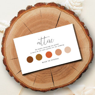 Elegante Code-Karte für das Hochzeitskleid Begleitkarte