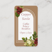 Elegante Coffee Shop Visitenkarte (Vorderseite)