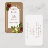 Elegante Coffee Shop Visitenkarte (Vorne/Hinten)