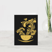 Elegante Coffee Stationery Note Card Dankeskarte (Vorderseite)