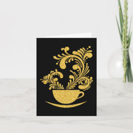 Elegante Coffee Stationery Note Card Dankeskarte
