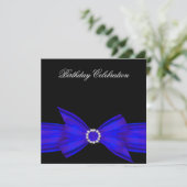 Elegante Colbolt Royal Blue Birthday Party Einladung (Stehend Vorderseite)