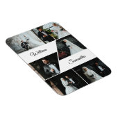 Elegante Collage Keepake Wedding Magnet (Rechte Seite)