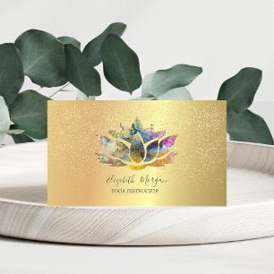 Elegante Colorful Lotus Visitenkarte