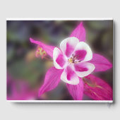 Elegante Columbine-Blume Gästebuch (Rückseite)