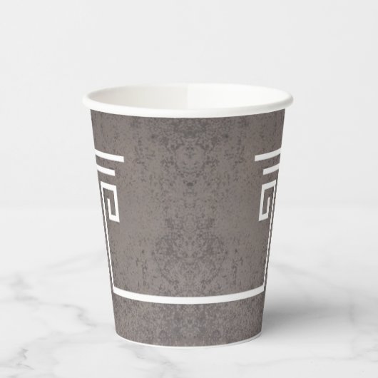 Elegante Column Brown Pappbecher (Links)