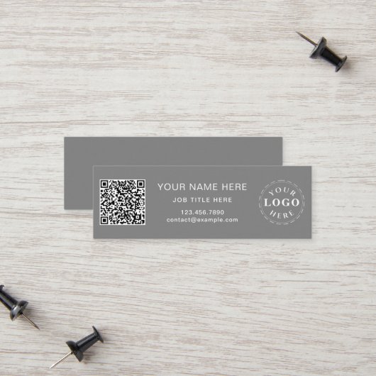 Elegante Compact Slate Gray Calling Card für Prosf Telefonnummerkarte (Vorderseite/Rückseite Beispiel)