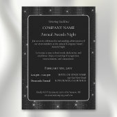 Elegante Company Business Black Sparke Award Nacht Einladung