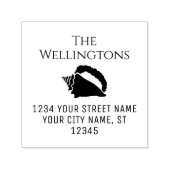 Elegante Conch Muschel #2 Beach Name Rücksendeadre Permastempel (Design)