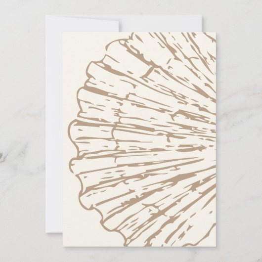 Elegante concha de clam marina pronto Moda Baby Sh Einladung (Rückseite)