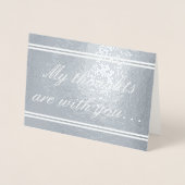 Elegante Condolences-Karte Folienkarte (Vorderseite)