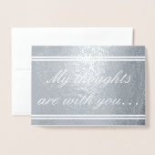 Elegante Condolences-Karte Folienkarte (Vorderseite mit Umschlag)