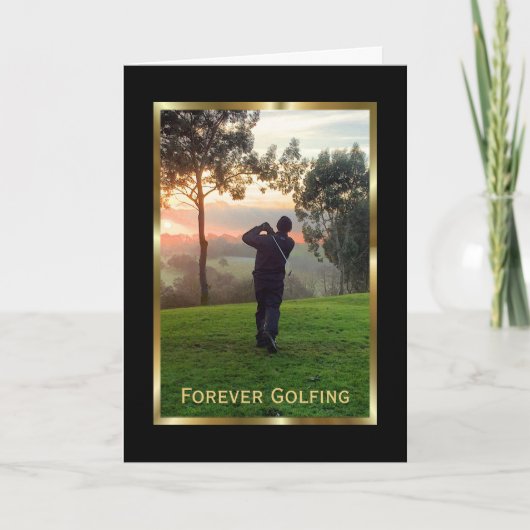 Elegante Condolences-Karte für einen Golfer Karte (Vorderseite)