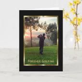 Elegante Condolences-Karte für einen Golfer Karte (Gelbe Blume)