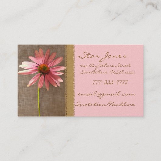 Elegante ConeFlower Business Card - - Visitenkarte (Vorderseite)