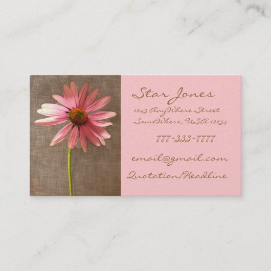 Elegante ConeFlower Business Card - - Visitenkarte (Vorderseite)
