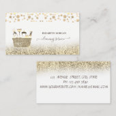 Elegante Confetti Gold Glitzer Reinigungstools Visitenkarte (Vorne/Hinten)
