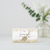 Elegante Confetti Haushaltshilfe Reinigung Gold Gl Visitenkarte (Stehend Vorderseite)