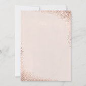 Elegante Confetti Rose Gold Engagement Party Einladung (Rückseite)