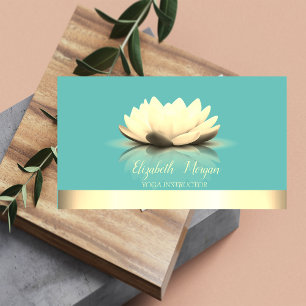 Elegante Cool Lotus Gold Streifen Yoga Visitenkarte