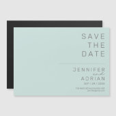 Elegante Cool Mint Minimal Moderne Save the Date Magnetkarte (Vorne/Hinten)