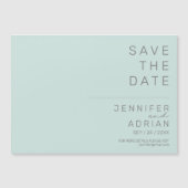 Elegante Cool Mint Minimal Moderne Save the Date Magnetkarte (Vorderseite)