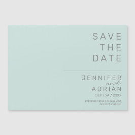 Elegante Cool Mint Minimal Moderne Save the Date Magnetkarte