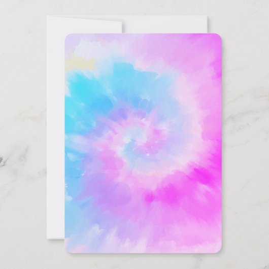 Elegante Coole Babydusche Lila Gefärbte Krawatte Einladung (Rückseite)