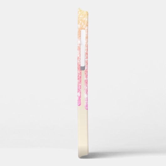 Elegante Coole Ombre Glitzer Tropfen Case-Mate iPhone Hülle (Rückseite / Links)