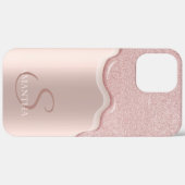 Elegante Coole Rose Gold Glitzer Tropfen Case-Mate iPhone Hülle (Hinten (horizontal))