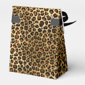 Elegante Copper Gold Leopard Animal Print Geschenkschachtel (Rückseite)