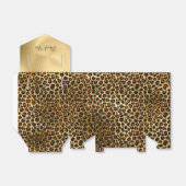 Elegante Copper Gold Leopard Animal Print Geschenkschachtel (Ungefaltet)