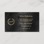 Elegante Copper Gold Schwarz Visitenkarte (Rückseite)