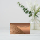 Elegante Copper Moderne Corporate Business Card Visitenkarte (Stehend Vorderseite)