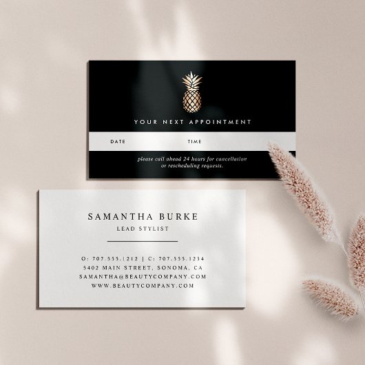 Elegante Copper Pineaper Termine Karten