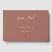 Elegante Copper Rust Rose Gold Hochzeiten Jahresta Gästebuch (Vorderseite)