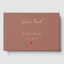 Elegante Copper Rust Rose Gold Hochzeiten Jahresta Gästebuch