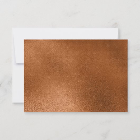 Elegante Copper Wedding RSVP (Rückseite)