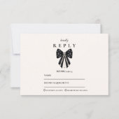 Elegante Coquette-Abschlussfeier RSVP Karte (Vorderseite)