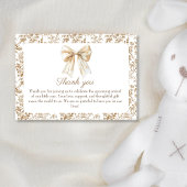 Elegante Coquette Beige Chinoiserie Babydusche Dankeskarte